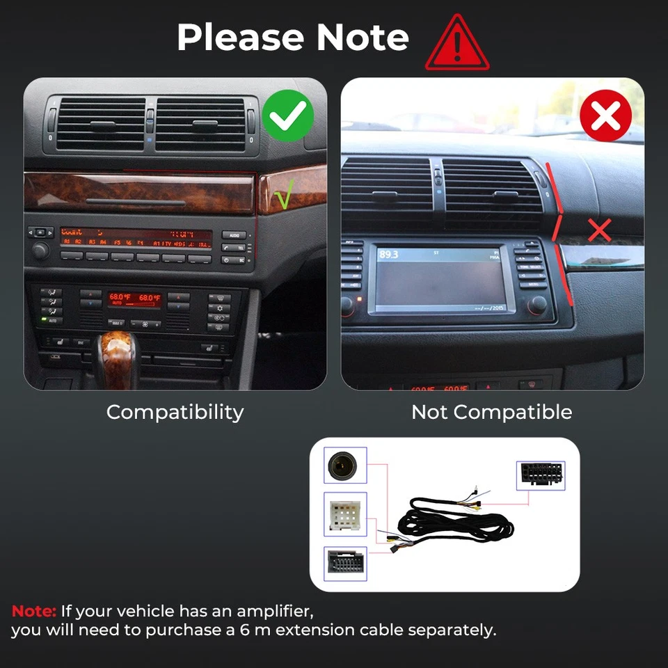 Autoradio Für BMW X5 E53 1996-2007 Apple Carplay Android 14 GPS Navi RDS 2+64GB - Bild 2 von 4