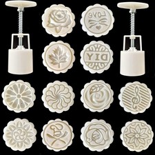 14 PCS Bath Bomb Mold Set Includes 2Pcs Bath Bombs Press and 12Pcs Different Pat