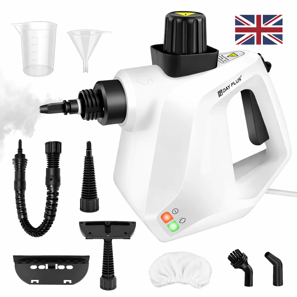 Handheld Steam Cleaner with 9 Accessories - Multipurpose Steamer Ideal for Home