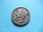 1943-D Mercury Silver Dime VG - F FREE SHIPPING r