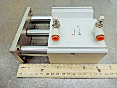 SMC MGQM40-50 Compact Linear Slide Pneumatic Air Cylinder Used