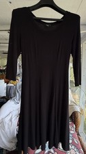 Chelsea & Theodore Medium Little Black Dress Rayon Stretch Knit Pullover