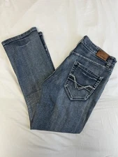 Men’s Flypaper Blue Jeans Size 32x30 Straight Light Distressed Pre-Owned