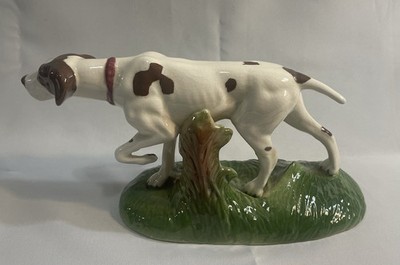 Vtg Holland Mold Pointer Dog Ceramic Figurine Hand Painted Hound Irish Setter