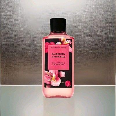 Bath & Body Works Raspberry & Pink Lily Shower Gel Shea & Vitamin E 10 oz BBW
