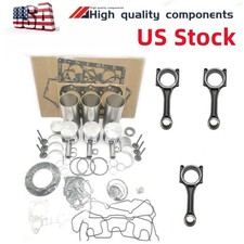 3tnm74 Overhaul Rebuild Kit+rod For Yanmar Engine For John Deere 1023e Tractor