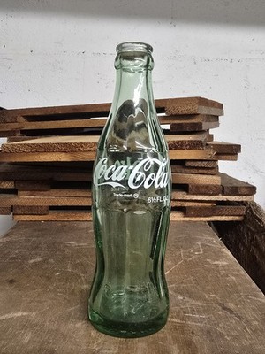 Coca-Cola Vintage Green Hobble Skirt Glass Bottle 6.5 Ounce 1970s