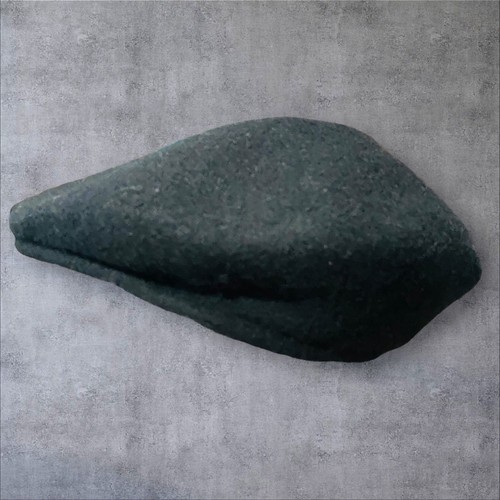 Ivy Cap Black Wool Men's Winter Hat – Retro Beret, Size L