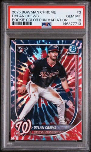 Dylan Crews [Rookie Color Run Variation] #3 2025 Bowman Chrome card
