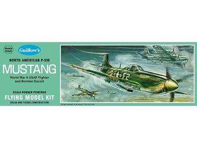 P-51D Mustang 431mm Spannweite Flugmodell Balsa Flugzeug Bausatz von Guillow's