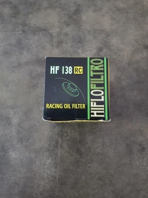 FILTRE A HUILE HF 138 HF138 RC RACING KAWASAKI SUZUKI APRILIA KYMCO - Photo 1/3