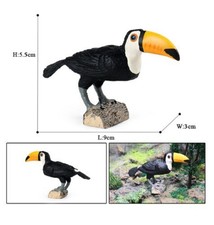 9cm Mini Toucan Bird PVC Toy Wild Animal Figure Doll Kids Gift