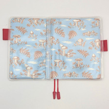 Hobonichi Techo Cover World Folk Patterns Champignon A6 w/Cover on Cover