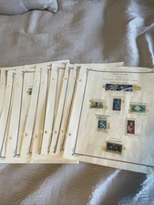 1965-69 US Stamp Album Page Lot Unwatermarked Lithographed Commemorative 