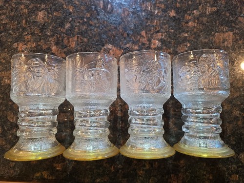 Lord of the Rings Fellowship of the Ring Glass Goblets Collection Lighted Set 4