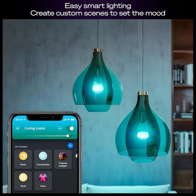 Philips Hue Smart Lighting Starter Kit: Hub, 3 Color Bulbs