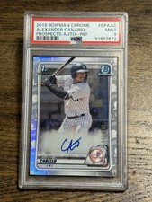 Antonio Cabello 2020 Bowman 1st Prospect Refractor /499 PSA 9 MINT Error Label