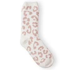Leopard Print Fuzzy Socks for Women Microfiber Cozy Fluffy Warm Slipper Socks