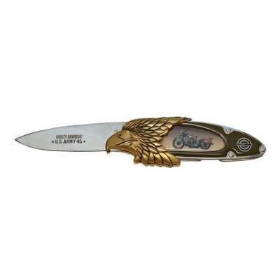 Franklin Mint Harley-Davidson U.S. Army 45 Folding pocket knife | eBay