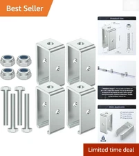 Heavy-Duty 1-5/8" Stainless Steel Trolley Track Hanger Bracket for Ceiling Mount