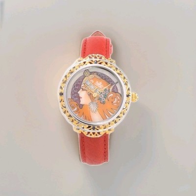 MICHAEL VALITUTTI GEMS EN VOGUE 925 NH MAIDEN WARIER HAND PAINTED WATCH.