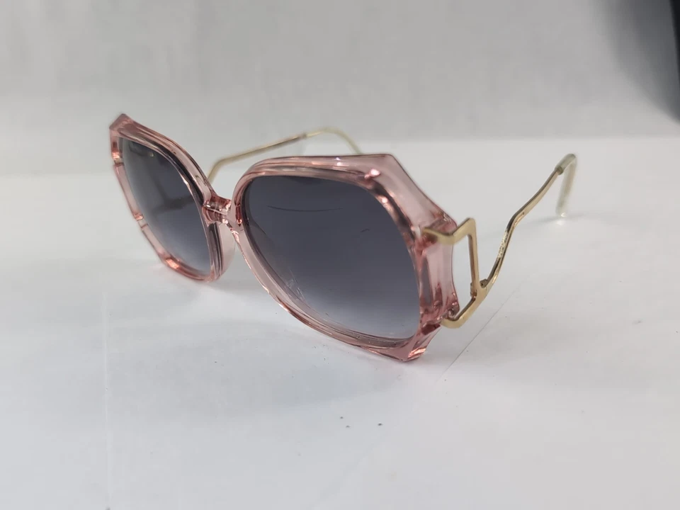 Gafas de sol vintage hippie años 70 rosa y dorado mariposa de gran tamaño CR39 Taiwán 5492 Foto 4 de 4