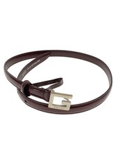 Gucci Burgundy Plain Leather Belt for Women Elegant Style Auth From Japan RIN