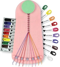 Choose Friendship Bracelet Making Kit – 20 Pre-Cut Threads, zzzz-s, Macaroon 