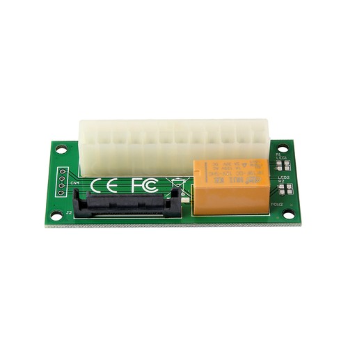 Dual Power Relay 24pin to 4pin Adapter Sata Power Starter card Extension New - Afbeelding 2 van 14