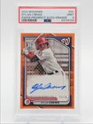 DYLAN CREWS 2024 BOWMAN 1ST AUTOGRAPH ORANGE NATIONALS AUTO /25 PSA 9 Q0731