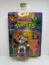 Yellowing  TMNT Ninja Turtles Robotic Rocksteady 1994 w  Coin Playmates