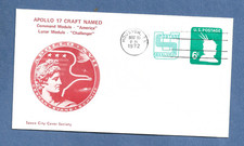 APOLLO 17 CRAFT NAMED NOV 10,1972 HOU SPACE CITY COVER NASA