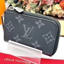 Louis Vuitton Monogram Eclipse Coin Case L-shaped Zipper black M63536 from Japan