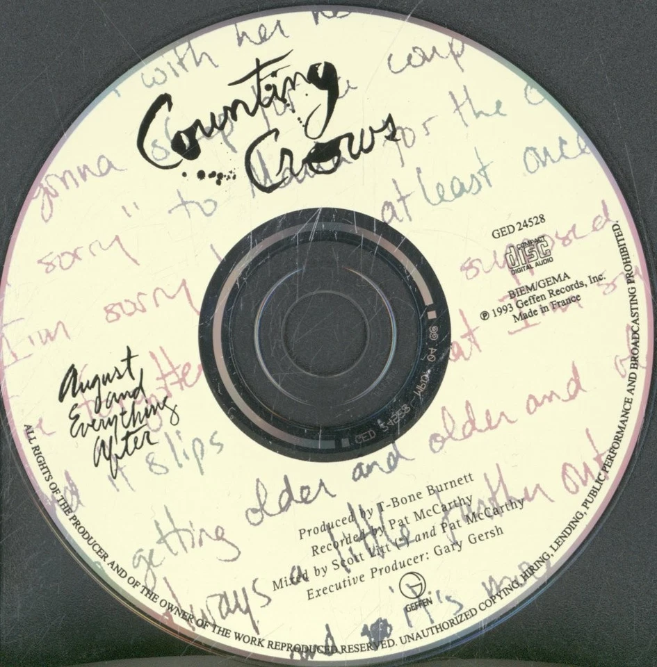Counting Crows August And Everything After CD Europa Geffen 1993 GED24528 - Bild 3 von 3