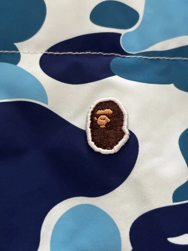 BAPE A Bathing Ape ABC Camo Reversible Down Jacket Blue Navy L Authentic image 2