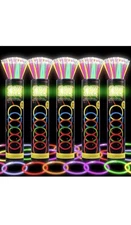 500 x 8” Ultra Bright Glow Sticks Bulk Party Pack