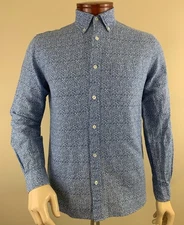 BROOKS BROTHERS Men's Red Fleece Flower Print Linen Blend LS Shirt Size M NEW