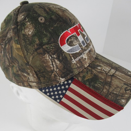 CTS Cincinnati Thermal Spray Inc. Trucker Hat Camo Color With American Flag - Picture 3 of 10