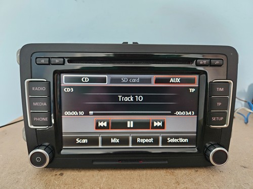 VW RCD510 6 DISC CAR RADIO CD PLAYER HEAD UNITGOLF PASSAT TOURAN CADDY SCIROCCO - Picture 4 of 15