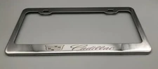 Cadillac License Plate Frame Stainless Steel with Laser Engraved 