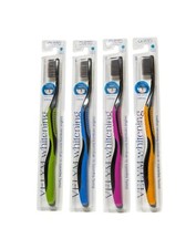 Teeth Whitening Activated Charcoal Soft Toothbrush, 4 Units