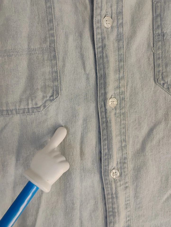 Modern Culture Mens Shirt Medium Blue Cotton Rodeo Western Cowboy Button Up VTG - Image 3 of 4