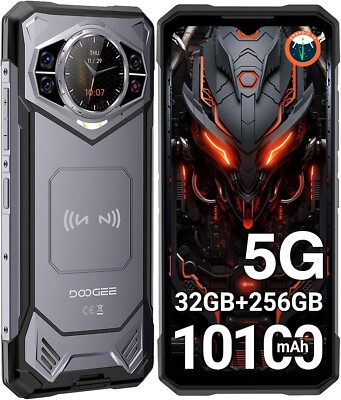 DOOGEE S200 Rugged Smartphone 5G, 10100mAh 32GB+256GB Android 14 Rugged Unlocked