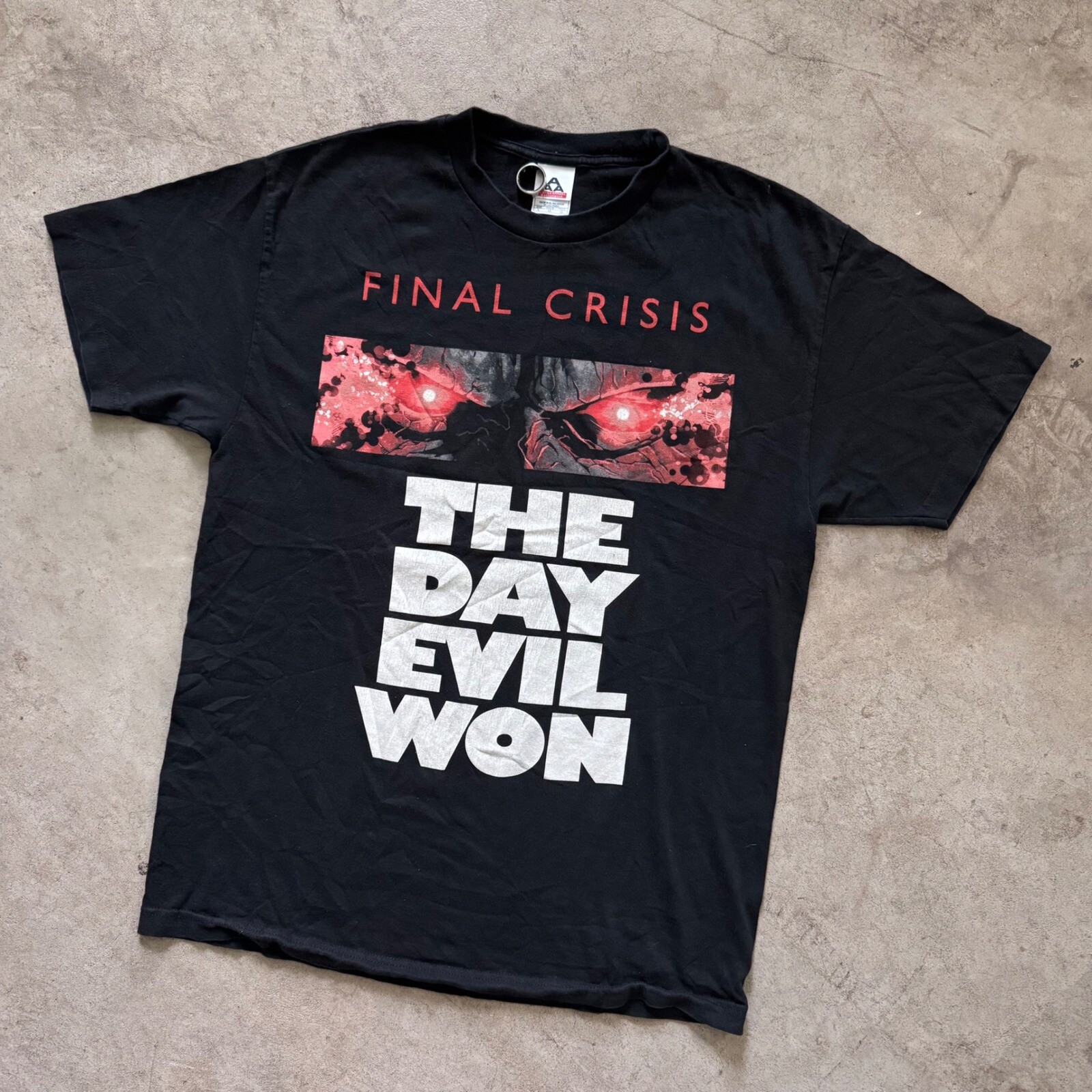 Vintage Y2K AAA Tag DC Comics Final Crisis The Day Evil Won Tee Black Large