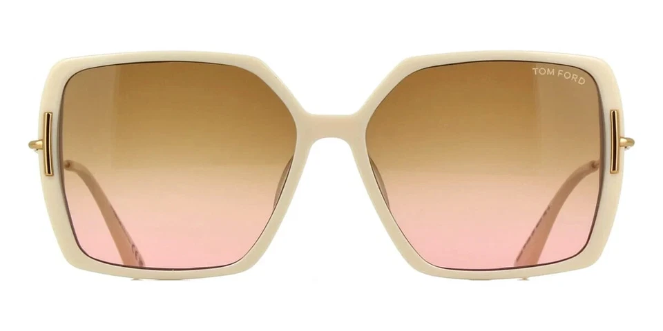 Marco de gafas de sol Tom Ford Joanna TF1039 25F blanco cuadrado de plástico 59-15-140* Foto 2 de 3