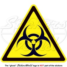 BIOHAZARD Warning Sticker 140mm Virus Biological Hazard Safety Triangle