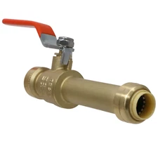 1 Pack XFITTING 1/2" Push Fit Slip Ball Valve, Lead Free , Full Port NSF New