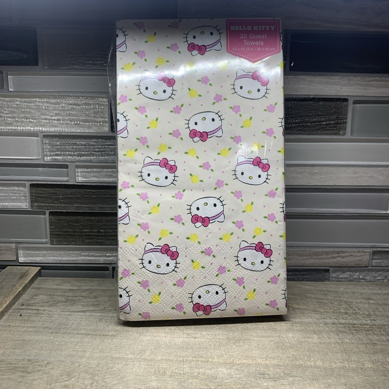 Sanrio Hello Kitty Spring Floral Set of 32 Guest Towels Napkins New In Package