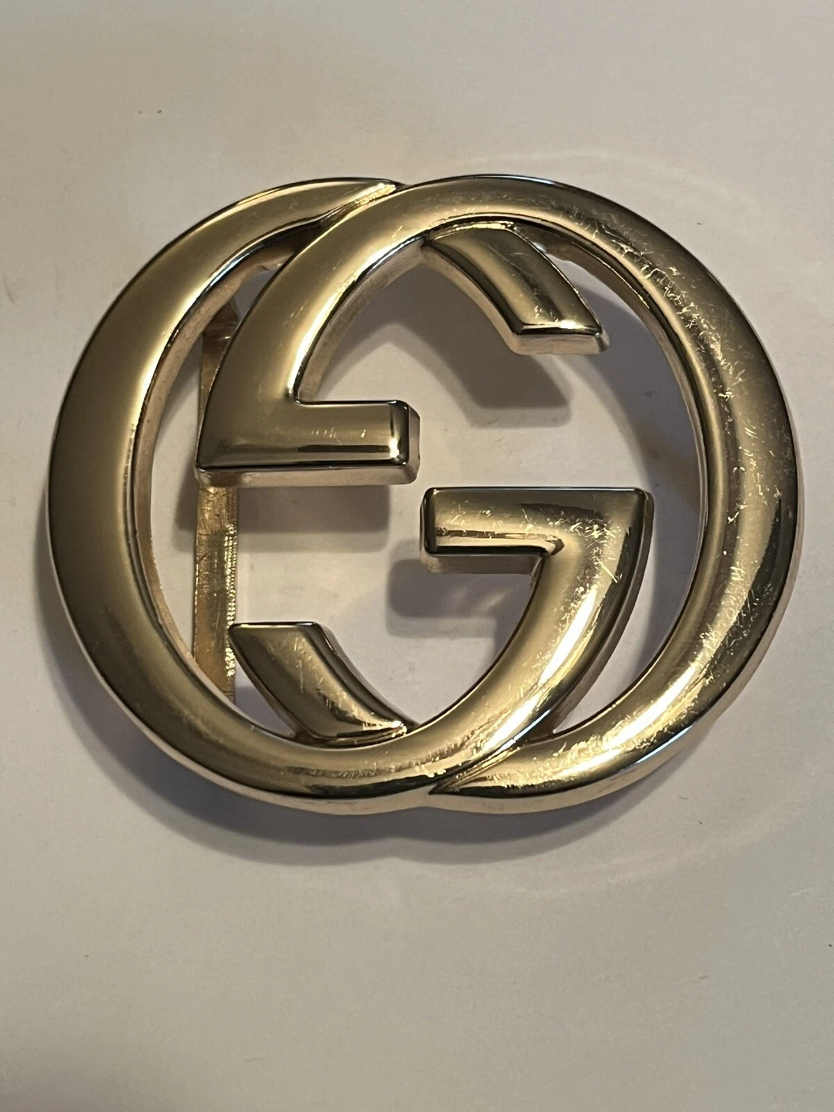 BOUCLE DE CEINTURE VINTAGE ?? « GUCCI » PLAQUÉ OR / VENTE IMMOBILIÈRE TROUVER / ? LQQK ?