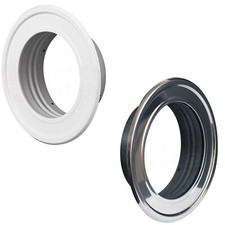Wandrosette weiß Thermoflex Alu-Flex-Rohr Wand Rosette Metall Flansch
